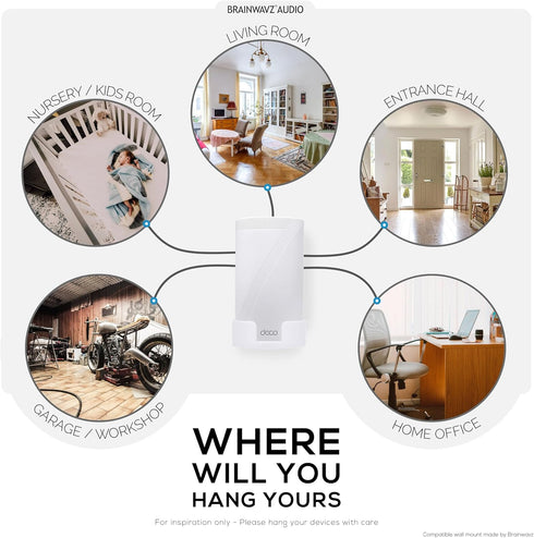 BE63 (BE1000) Adhesive Wall Mount for TP Link WiFi Mesh Router, Easy to Install Holder, Stick On & Screw in Mounting