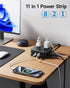 NTONPOWER 2 Prong Power Strip, 2 to 3 Prong Outlet Adapter, 5 ft Extension Cord, 8 Outlets, 3 USB, Wall Mount