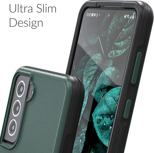 Crave Slim Guard Case for Galaxy S21 FE - Shockproof Case for Samsung Galaxy S21 FE 5G (6.4 inch), Forest Green