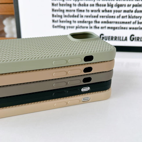 Case for iPhone 13/iPhone 14 - Cute 3D Laid Braid Woven Pattern Design - Soft TPU Shockproof Pea Green