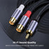 1 2 MOSWAG Male to Female, RCA Y Splitter RCA Cable Audio Video Splitter Adapter Extension Cord Compatible