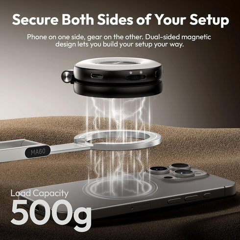 ULANZI MA60 16 15 14 13 13 Magnetic Phone Tripod Stand for iPhone - Aluminium Smartphone Mini Tripod Pocket Cell Phone