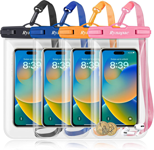 Waterproof Phone Pouch Bag - 8.5in Water Proof Cell Phone Case for Beach Travel Must Haves, Waterproof Holder with