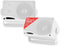Pyle 3-Way Weatherproof Outdoor Speaker Set, 3.5 Inch 200W Pair of Marine Grade Mount Speakers - PLMR24 (White)