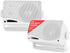 Pyle 3-Way Weatherproof Outdoor Speaker Set, 3.5 Inch 200W Pair of Marine Grade Mount Speakers - PLMR24 (White)