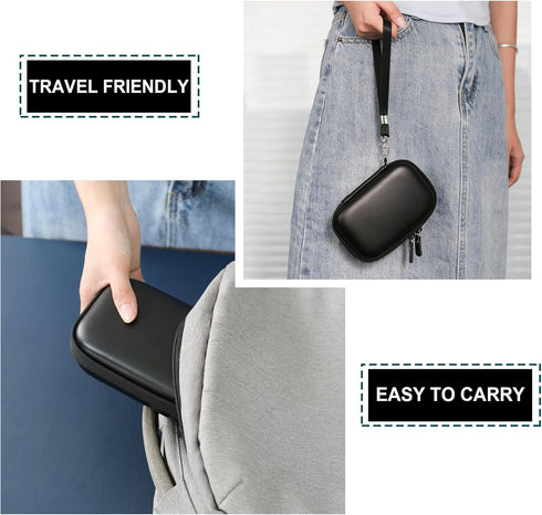 Hard Carrying Case for HP Sprocket Portable 2x3 Instant Photo Printer, Black Storage Holder Bag