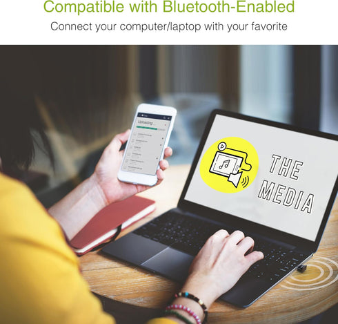 Kinivo USB Bluetooth Adapter BTD400, Bluetooth 4.0 Dongle Receiver, Compatible with Windows 11/10/8.1/8