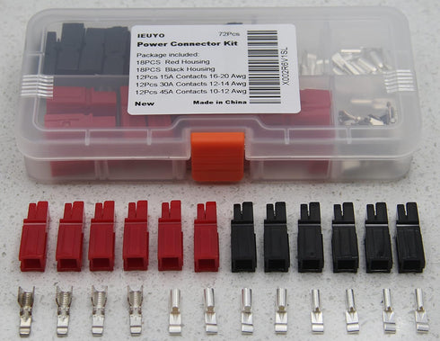 Power Wire Connectors Kit Quick Disconnect Terminals for Battery Connector Modular Power Connector (72PCS)