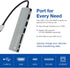 Verbatim 6-in-1 USB C Hub - Compact & Portable USB Hub for Laptop with 2 USB 3.0, USB C, SD Card Reader, 4K HDMI,