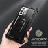 Dexnor Heavy Duty Case for Samsung Galaxy S21 FE 5G, Built-in Screen Protector and Kickstand, Black
