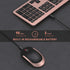 seenda Rechargeable Wireless Keyboard Mouse Combo - Full Size Cordless Keyboard & Mouse with Built-in Lithium Battery