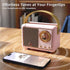 Caulikine Retro Bluetooth Speakers Birthday Gifts for Girls Small Cute Pink Portable Wireless Speaker Gift Ideas
