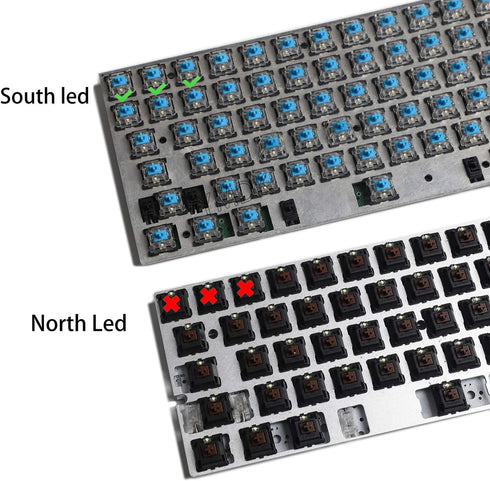 NPKC ABS 84 64 Key OEM ANSI ISO Keyset, 1.5mm Thickness Shine Through for YMD75 KBD75