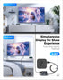 WARRKY HDMI Splitter 4K, 1x2 HDMI Display Duplicate/Mirror, USB-C Powered Splitter with Metal Shell and Braided Cable