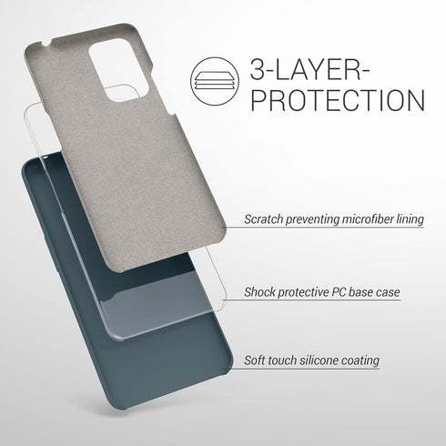 kwmobile Case for OnePlus 9 (EU/NA Version) - TPU Silicone Phone Cover with Soft Finish, Dark Slate