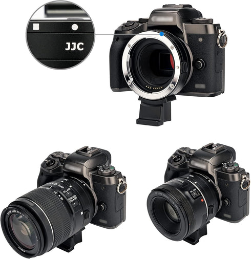 JJC EF-EOS M Auto Focus Lens Mount Adapter for Canon Sigma Tamron EF EF-S Lens to Canon EOS M50, M6, M5, M3, M200
