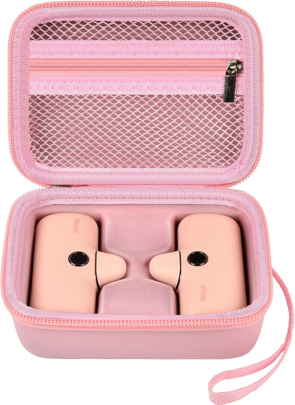 Carrying Case for 2PCS iWALK Portable Charger Power Bank, Pink Bag for Small Charging Battery Packs