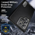 BaHaHoues Shockproof Case for Samsung Galaxy S24 Ultra, Black, with Built-in Kickstand Military Grade Protection