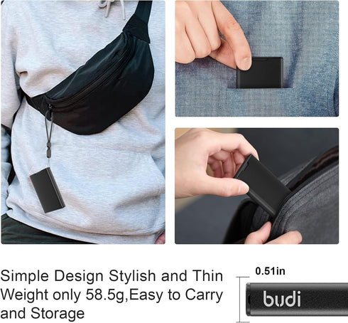 BUDI Pop-up Design Memory Card Case, Crush & Shockproof Wallet for Micro SD/SDXC/SDHC Cards, Mini Storage Case