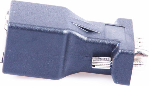 DB9 RS232 COM Male Port to RJ45 Female Connector, DB9 Serial Port Extender to LAN CAT5 CAT6 Ethernet Adapter