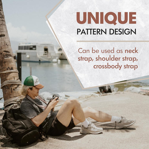 Coiro Camera Neck Strap with Pattern Design, Soft and Comfortable DSLR Harness Adjustable Nylon Universal Neck &