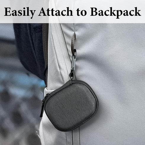 Geekria Shield Earbuds Case for JBL Vibe Buds 2/Flex 2/Beam 2, Tune Buds 2, Hard Shell Travel Bag with Carabiner Clip