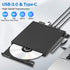 Kadlun 3.0 Drive,4 2 11/10/8/7/XP External CD DVD Drive for Laptop, USB Optical Disc USB Ports and TF/SD Card