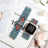 Adjustable Elastic Watch Band Compatible with Fitbit Versa/Versa 2/Versa Lite, Nylon Stretchy Strap (Green Arrow)