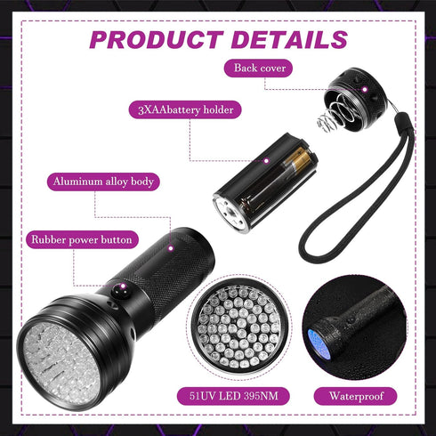 Dunzy 4 1 8 1 2 Pcs Ghost Hunting Equipment Kit Include EVP Voice Recorder Gb UV Flashlight LED Light up Cat Balls