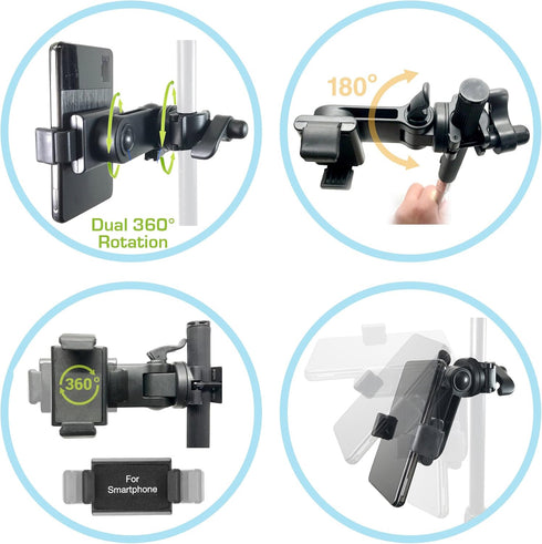 Accessory Basics w/360 3.75 inches AccessoryBasics Music Boom Mic Microphone Stand Smartphone Mount Swivel Adjust