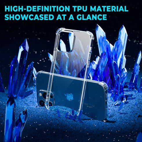 ORIbox iPhone 12 Case Clear, with 4 Corners Shockproof Protection for iPhone 12/12 Pro (Clear)