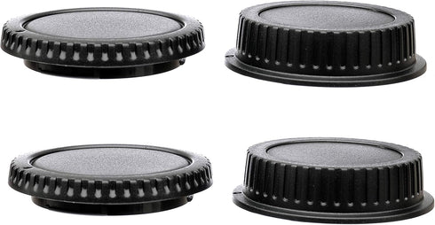 Fotasy Rear Lens Cover Camera Body Cap for Canon EOS DSLR Camera Lenses (2 Packs)