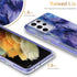 Esdot Samsung Galaxy S21 Ultra Case, Military Grade 21ft Drop Test Rugged Cover with Purple Opal Marble Design