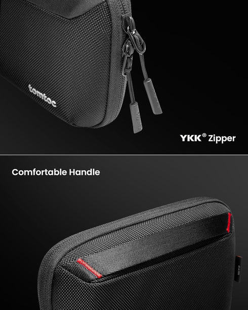 tomtoc Travel Cable Organizer Pouch, Portable Waterproof Electronics Accessories Carry Case for Charger, Cables, USB