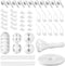 Cord Management Organizer Kit, 2 Cable Sleeves with 41 Self Adhesive Clips, 10pcs and 100 Fastening Cable Ties