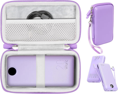 CaseSack for VRURC Portable Charger 20000mAh, Fast Charging USB C Power Bank 10000mAh (Purple)