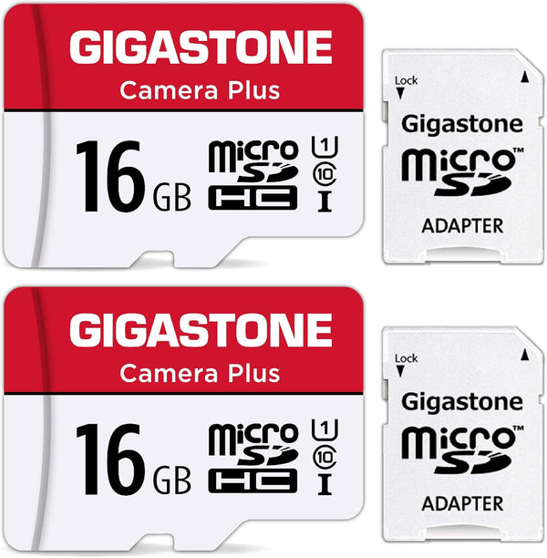 Gigastone 16GB Memory Card Pack of 2, Camera Plus Series, Speed Up to 85MB/s, Ideal for Full HD Video