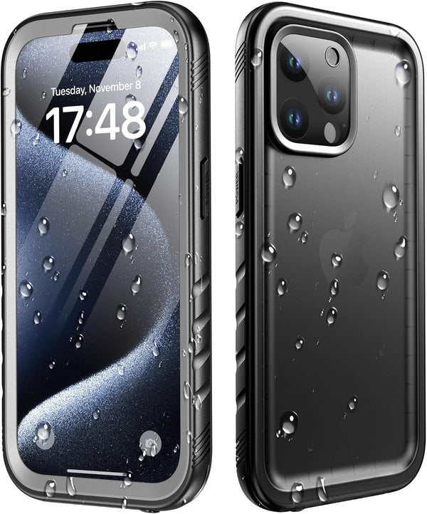 Cozycase Waterproof Shockproof Case for iPhone 15 Pro - Heavy Duty 360 Full Body Military Grade Protection with
