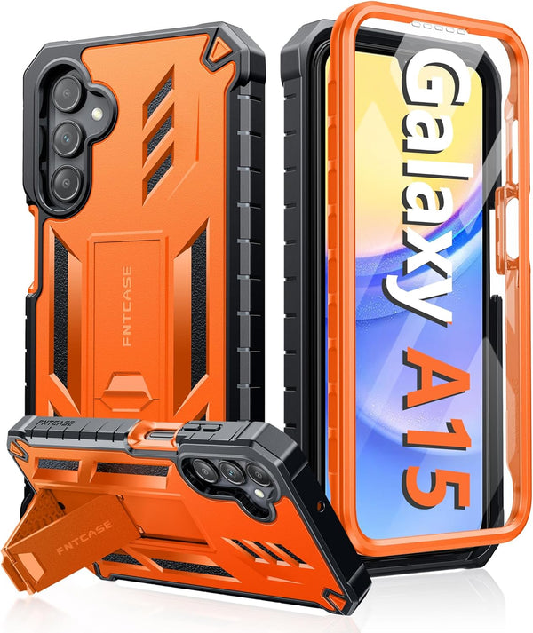 FNTCASE Military Grade Drop Proof Protection Case for Samsung Galaxy A15-5G, Heavy Duty Rugged Shockproof Cover with