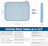 MoKo 12.9 Inch Tablet Sleeve Bag, Compatible with 13 Inch New iPad Pro M4 & Air M2 2024, iPad Pro 12.9 inch M2&M1, Galaxy Tab S8+/S9+ 12.4", Waterproof Bag Carrying Case with Pocket, Misty Blue by MoKo