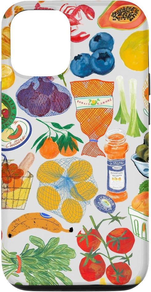 iPhone 13 Vintage Farm Market Fruit Collage Aesthetic Case