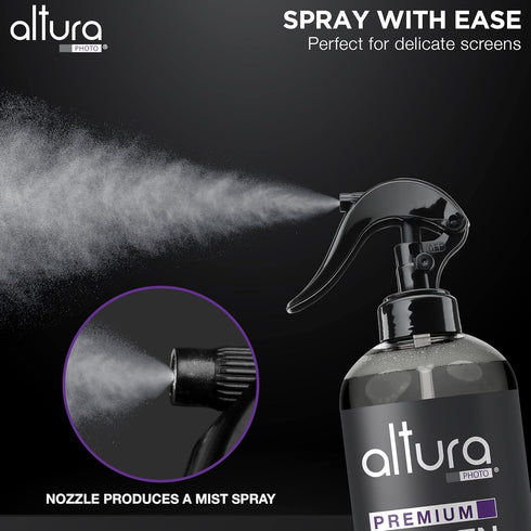 Screen Cleaner Spray (16oz) with Microfiber Cloth - Streak-Free Cleaner for TV, Computer, Laptop, Phone, iPad