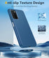 BNIUT Dual Layer Shockproof Case for Samsung Galaxy A03s, Rugged Heavy Duty Cell Phone Cover - Blue Navy