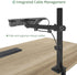 UPGRAVITY 17 inch 14-32 17.6 lbs, Clamp/Grommet 75/100mm Laptop Desk Mount, Single Laptop Stand Arm with Vented Tray