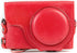 MegaGear MG1262 Ever Ready Leather Case for Panasonic Lumix DC-ZS80, DC-ZS70, DC-TZ95, DC-TZ90 - Red