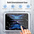 MoKo Waterproof Shower Tablet Holder, Wall Mount for iPad Up to 11", 360° Rotation with Touchable Anti-fog Screen, Clear