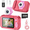 Kid Camera with 2.4in IPS Screen, 180° Flip Lens, Digital Selfie Camera with Playback Game for Ages 4-11