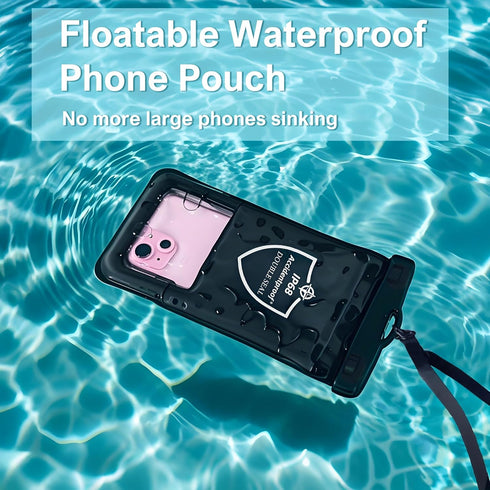 AiRunTech Floating Waterproof Phone Pouch with Lanyard, Waterproof Case for iPhone 16 15 14 13 12 Pro Max