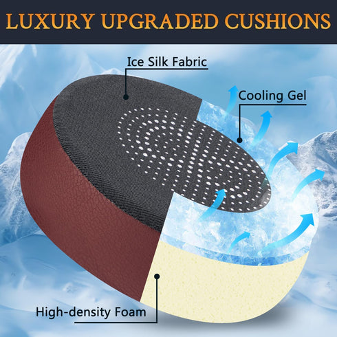 SOULWIT Cooling Gel Earpads Replacement for Jabra Evolve 75, Stereo Wireless Bluetooth Headset, Burgundy