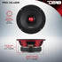 DS18 PRO-X6.4BM Loudspeaker, 6.5", Midrange, 500W Max, Premium Quality Audio Door Speakers for Car or Truck